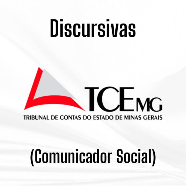 Discursivas para o TCE-MG (Comunicador Social) - Júnia Andrade